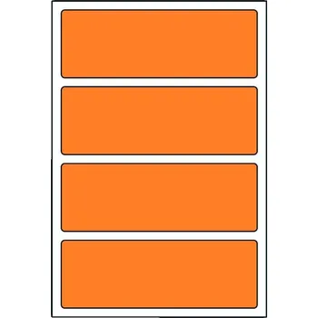 Samolepící etiketa Toppapír Print etikety barevné 99x33mm, 10 listů, A6, 4ks/list Barva: Reflexní oranžová
