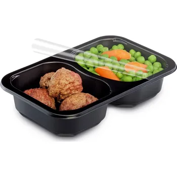 Jídelní hůlka Toppapír Plastová zatavovací miska 2D černá 178/113/50 80ks