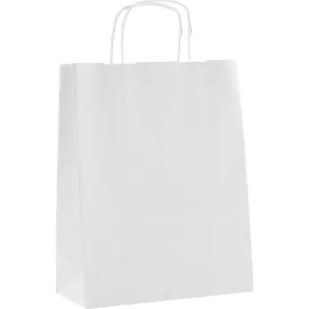 Obal na kolo Papírová taška 30,5x32x11 cm EKO bílá hladká