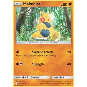 Karetní hra Pokémon SUM 067/149 Makuhita - Sun & Moon Stav: Near Mint, Verze: REVERSE HOLO