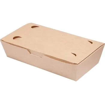 Jednorázové nádobí Think`n green Kartonový obědový box kraft TnG 200/100/50mm 100ks