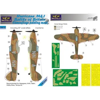 Plastikový model LF model 1/48 Mask Hurricane Mk.I Battle of Britain Camo A