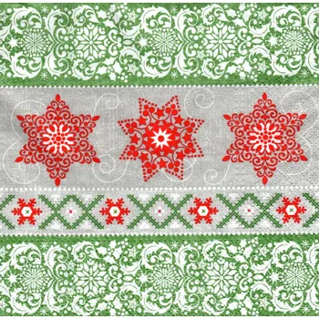 Papírový ubrousek UBR-E77, Ubrousek, 16x16 cm, VÁNOČNÍ VZORY, 1 kus