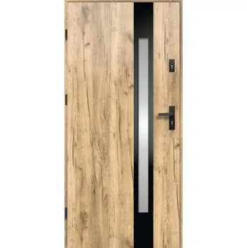 Vchodové dveře Vchodové dveře ocelové Temida P55 90 L hnědá otevírání ven