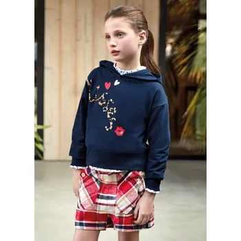 Dívčí mikina Dívčí mikina s kapucí a nápisem Mayoral 7403 Velikost: 8 let (128 cm)