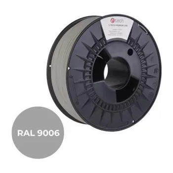 Filament C-TECH Tisková struna (filament) PREMIUM LINE, PETG, bílý hliník, RAL9006, 1,75mm, 1kg