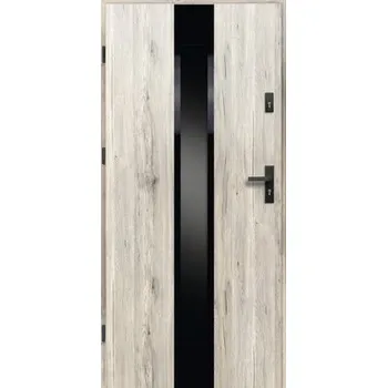 Vchodové dveře Vchodové dveře ocelové Neptun P55 90 L dub šedý otevírání dovnitř