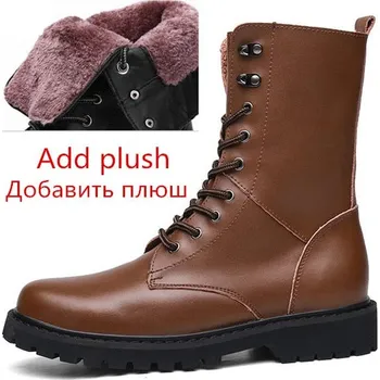 Pánská zimní obuv Kožené pánské polokozačky se šněrováním Barva: Hnědá, Velikost: 40