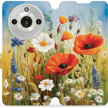 Pouzdro na mobilní telefon Flipové pouzdro Mobiwear - Realme 11 Pro+ - VP43S Letní louka (Knížkové flip pouzdro, obal, kryt na mobil Realme 11 Pro+ - VP43S Letní louka, materiál Umělá kůže + TPU - ochrana 360°, stojánek, silikonová vanička, magnetické zavírání)