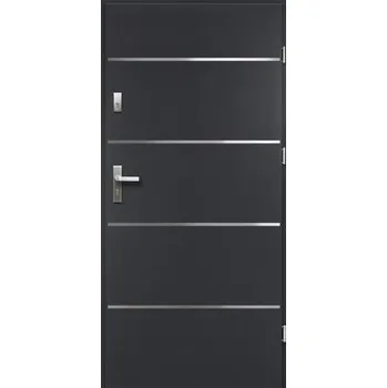 Vchodové dveře Vchodové dveře ocelové Atena S68 80 P antracit otevírání ven