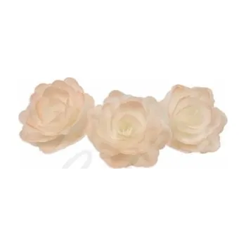 Jedlá dekorace na dort Čínská růže velká- LOSOSOVÁ, 2ks