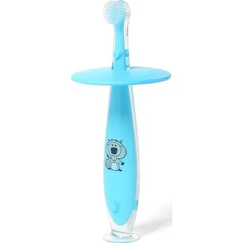 Zubní kartáček BabyOno dětský zubní kartáček se zarážkou 6 m+, modrá