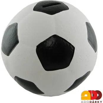 Pokladnička Pokladnička fotbalový míč černý 13 cm (Pokladnička ve tvaru fotbalového míče)