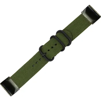 Příslušenství k chytrým hodinkám eses Tkaný nylonový řemínek pro Garmin EasyFit/QuickFit 22mm Barva: Khaki - zelená army