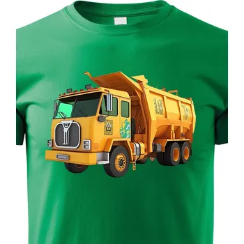 Chlapecké tričko Dětské tričko Popelářské auto, Barva Zelená, Velikost 158 cm/12 roků, Canvas Dětské tričko Bezvatriko.cz 1975