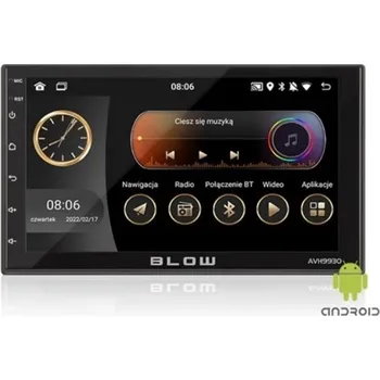 GPS navigace 2DIN autorádio BLOW s 7" LCD, Android 11, 2GB/32GB WI-FI, GPS,
