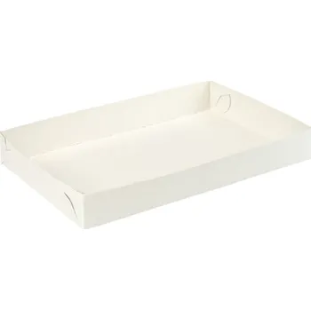 Jednorázové nádobí Think`n green Kartonová krabice skládaná - dno 210/120/35mm 100ks