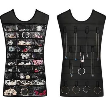 Úložný box Závěsný organizér na šperky - oboustranný Barva: Černá