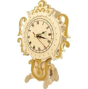 3D puzzle Woodcraft Dřevěné 3D puzzle hodiny na stojánku