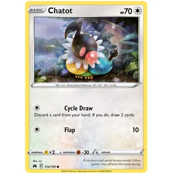Karetní hra Pokémon TCG Chatot 112/159
