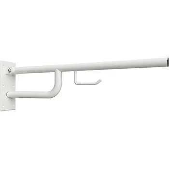 Madlo do koupelny Bemeta HELP: Madlo, 760 mm, s držákem TP, sklopné, bez krytky, bílá 301102774