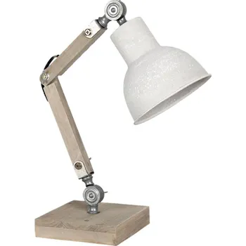 Dekorativní svítidlo Dřevěno-kovová stolní lampa Hubert – 15x15x47 cm