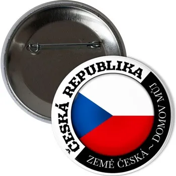 Odznáček s potiskem Česká Republika-placka