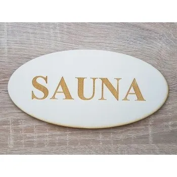 EVEI Tabulka s nápisem Sauna 20 cm
