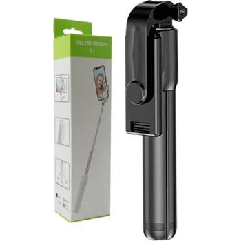 Selfie tyč Selfie tyč - teleskopická selfie stick se spouští | stativ, 3v1 - Černá