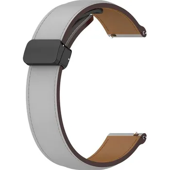 Ostatní příslušenství k chytrým hodinkám eses Kožený řemínek s magnetickou přezkou 22 mm - Šedý