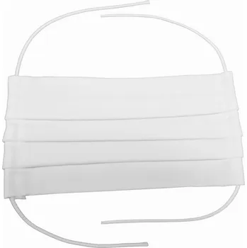 rouška ČESKÝ VÝROBCE Rouška skládaná bavlněná dvouvrstvá pratelná bílá