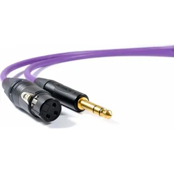 Audio kabel Melodika Jack 6,3 mm - xlr 10m fialová