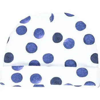 Čepice ENIE BABY dětská čepice S OHYBEM Blue Circle 16-18m