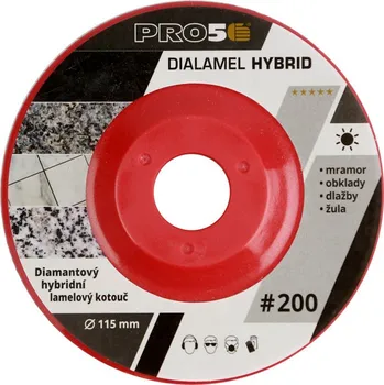 Brusný kotouč Kotouč PRO5 diamantový lamelový hybridní 115 mm #200