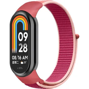 Náhradní náramek SportNylon Mi band 8/9/10 Barva: Červeno-Růžová, Pro Přístroj: Xiaomi Mi Band 8/9/10