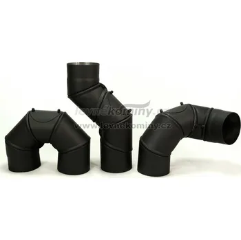 Komín KOVO-Koleno 200/přestavitelné 0-180 stupňů s čistícím otvorem - 5 segment