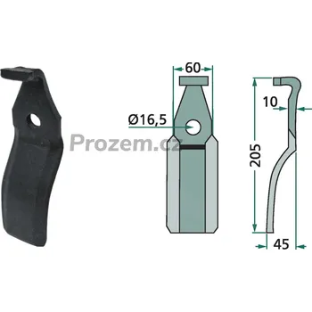 Fréza Frézovací rotační nůž pro Pegoraro, LD8600, -/16,5/205 mm
