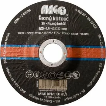 Řezný kotouč Magg RK12516 125 mm