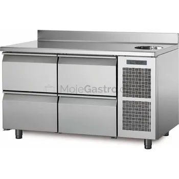 Coldline Chladící stůl TA13/4MS s deskou, dřezem a zadním lemem