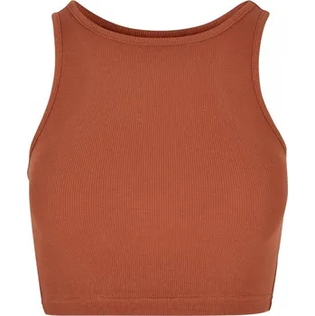 Ladies Cropped Rib Top - terracotta XXL