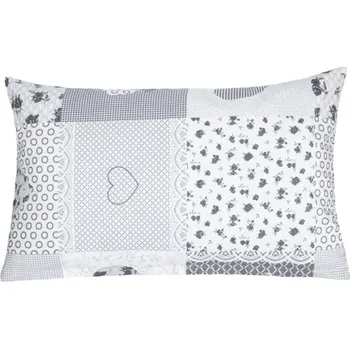 Povlak na dekorativní polštářek Bellatex Povlak na polštář bavlněný 40 x 60 cm šedé srdce