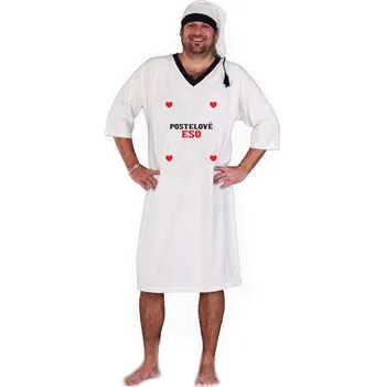 Pánská noční košile Noční košile - Postelové eso - bílá - M