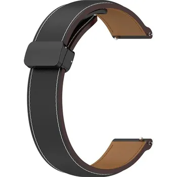 Příslušenství k chytrým hodinkám eses Kožený řemínek s magnetickou přezkou 22 mm - Černý