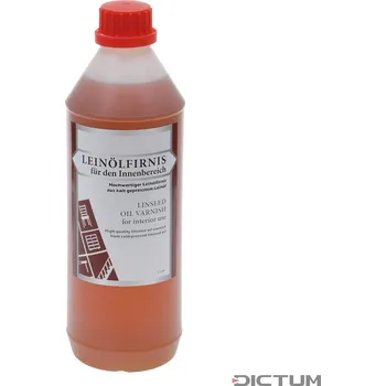 Olej na dřevo Dictum 810093 - Linseed Oil Varnish for Interior Use, 1 l - Olej
