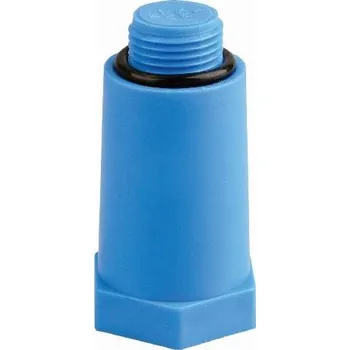 Vodovodní potrubí Montážní zátka tlaková PPR 1/2", dlouhá, modrá