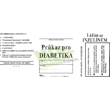 Průkaz diabetika léčeného inzulínem, 100 ks v balení
