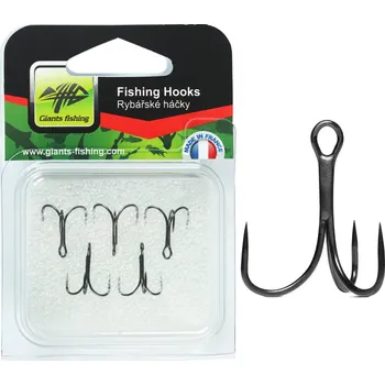 Rybářský háček Giants fishing Trojháčky bez protihrotu 2X Strong 5ks|vel.12