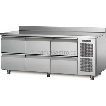 Coldline Chladící stůl TA17/6M s deskou a zadním lemem