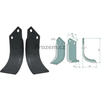 Pracovní nůž Frézovací klenutý nůž levý pro Dondi, 54/14,5/218 mm