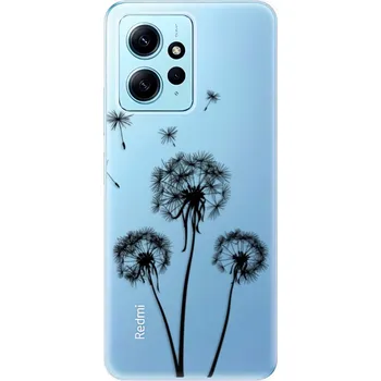 Odolné silikonové pouzdro iSaprio - Three Dandelions - black - Xiaomi Redmi Note 12 5G
